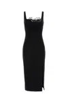 Blumarine Emb Cadi Crepe Dress 2a718a N0990 In Black