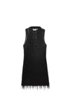 Blumarine Beaded Tassel Dress In Black