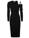 Blumarine Eyelet-embellished Cut-out Dress In Black