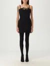 Blumarine Mini Abito In Cady Nero Donna In Black
