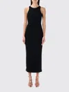 Blumarine Abito Midi Con Ricamo B Gothic In Strass In 黑色