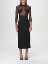 Blumarine Heart-patch Midi Dress In Schwarz