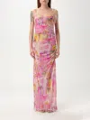 Blumarine Print Jersey Dress In Pink