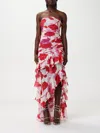 Blumarine Georg Dress Ruffle In Rot
