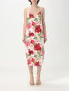 Blumarine White And Multicolor Viscose Dress In White