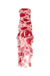 Blumarine Georg Dress Ruffle In Butterrougenoire