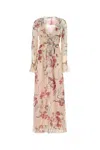 Blumarine Printed Crepe Ruffle Dress In Floral