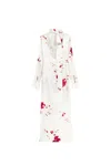 Blumarine Roses-print Maxi Dress In Ivory