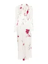 Blumarine Roses-print Maxi Dress In White