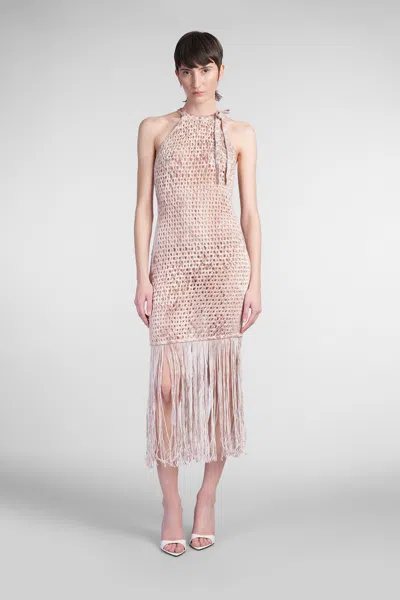 Blumarine Dress Woman In Beige Cotton