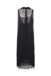 Blumarine Beaded Tassel Dress In Black