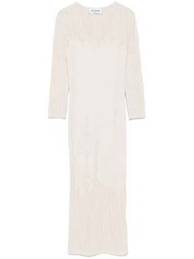 BLUMARINE BLUMARINE BEIGE MINI DRESS QUILTED