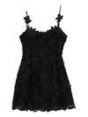 Blumarine Floral-lace Mini Party Dress In Black