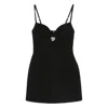 Blumarine Embellished Mini Dress In Black