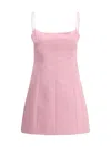 Blumarine Duchess Short Dress Spaghetti Straps In Dalia Pink
