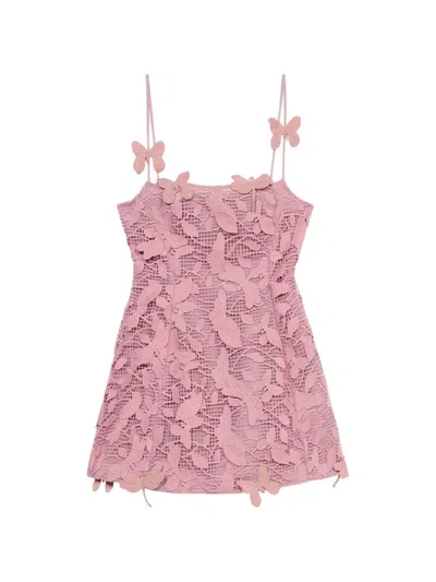 Blumarine Dresses Lilac Chiffon In Pink