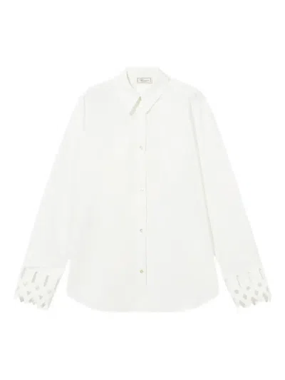 Blumarine Dropped-shoulder Shirt In White