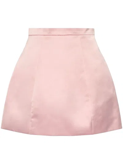 Blumarine Duchess-satin Mini Skirt In Pink