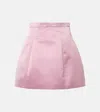 Blumarine Duchesse High-rise Satin Maxi Skirt In Pink