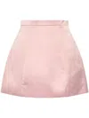 Blumarine Duchesse High-rise Satin Maxi Skirt In Pink