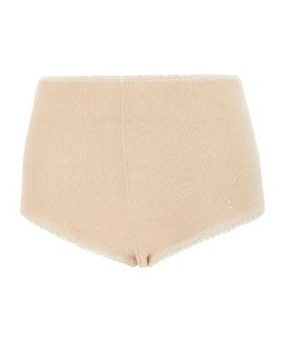 Blumarine Elastic Waist Shorts In Pink