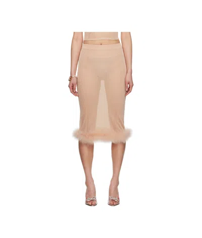 Blumarine Elastic Waist Skirt In Nude