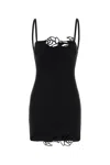 Blumarine Mini Abito In Cady Nero Donna In Black