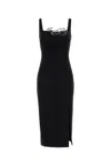 Blumarine Emb Cadi Crepe Dress 2a718a N0990 In Black
