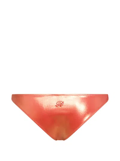 Blumarine Embellished Bikini Bottom In Orange