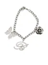 Blumarine Charm Bracelets Crystal Embellishments In Metallic