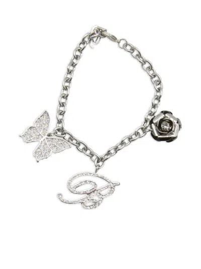 BLUMARINE EMBELLISHED CHAIN BRACELET