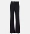 Blumarine Embr Cadi Crepe Pant 2p191b N0990 In Black
