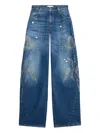 Blumarine Embellished Jeans In Blue