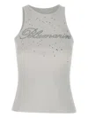 Blumarine Embellished-logo Tank Top