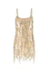 Blumarine Mai Abito In Rete Decorata Donna In Gold