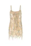 Blumarine Mai Abito In Rete Decorata Donna In Gold