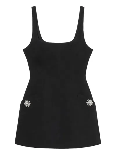 Blumarine Embellished Mini Dress In Animal Print
