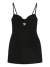 Blumarine Embellished Mini Dress In Black