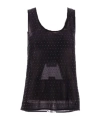 Blumarine Embellished Tank Top In Black