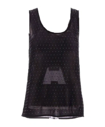 Blumarine Embellished Tank Top In Black