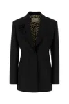 Blumarine Rose-embellished Wool Blazer