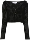 Blumarine Embroidered Cropped Cardigan