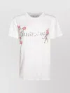 Blumarine Embroidered Floral Crew Neck Top