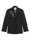 Blumarine Embroidered-rose Blazer