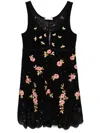 BLUMARINE EMBROIDERY TULLE MINI DRESS