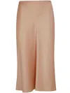 Blumarine Enver Satin Skirt In Eyeshadow Pink