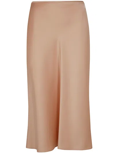 Blumarine Enver Satin Skirt In Eyeshadow Pink