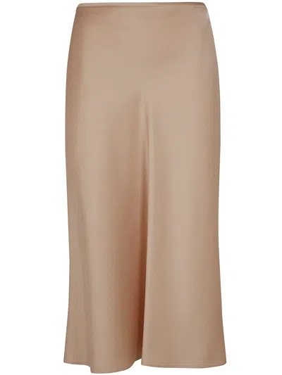 Blumarine Enver Satin Skirt In Neutral