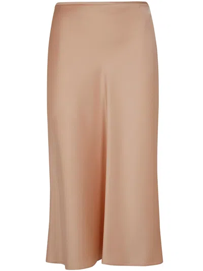 Blumarine Enver Satin Skirt In Pink