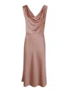Blumarine Satin Midi Dress In Rosado